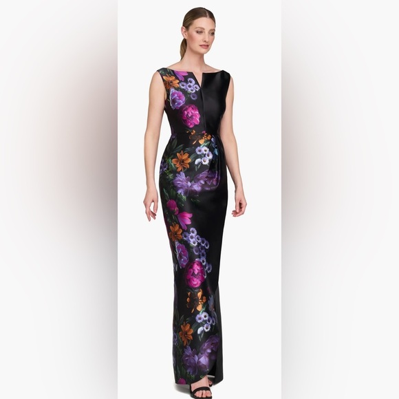 Kay Unger Floral Satin Evening Gown NWT – Size 6 - Picture 5 of 8